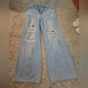 SHEIN High-Waisted Ripped Jeans, Size XS